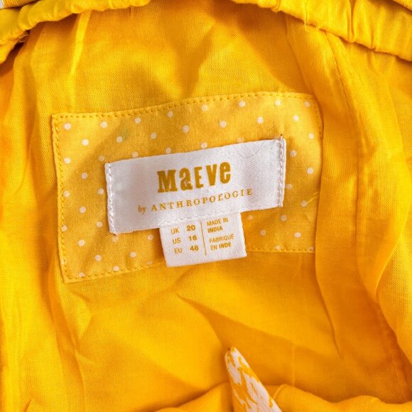 Anthropologie Maeve Pineapple Print Linen Blend Midi Dress - Picture 8 of 8